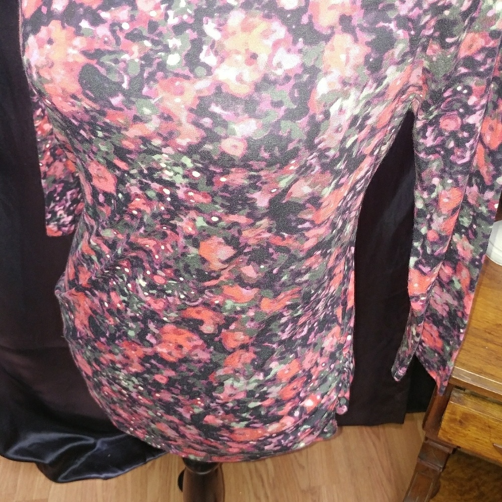 French Connection Casual Basic Ruched Side Floral… - image 3